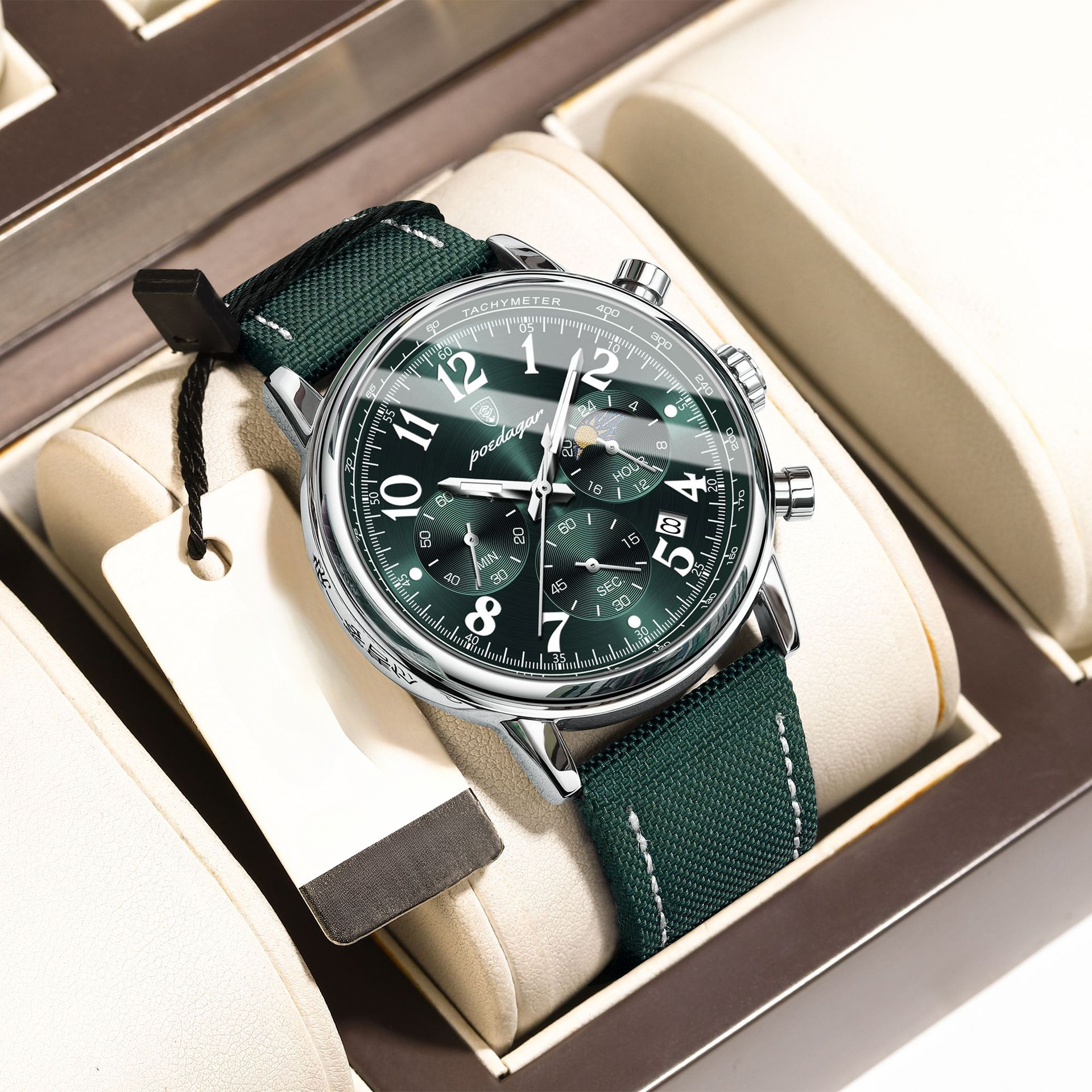 Swiss Brand Observation Chronograph Multi-function Luminous Quartz Men's Watch - Designer Watch - Business Watch - Luxury Fashion Watch