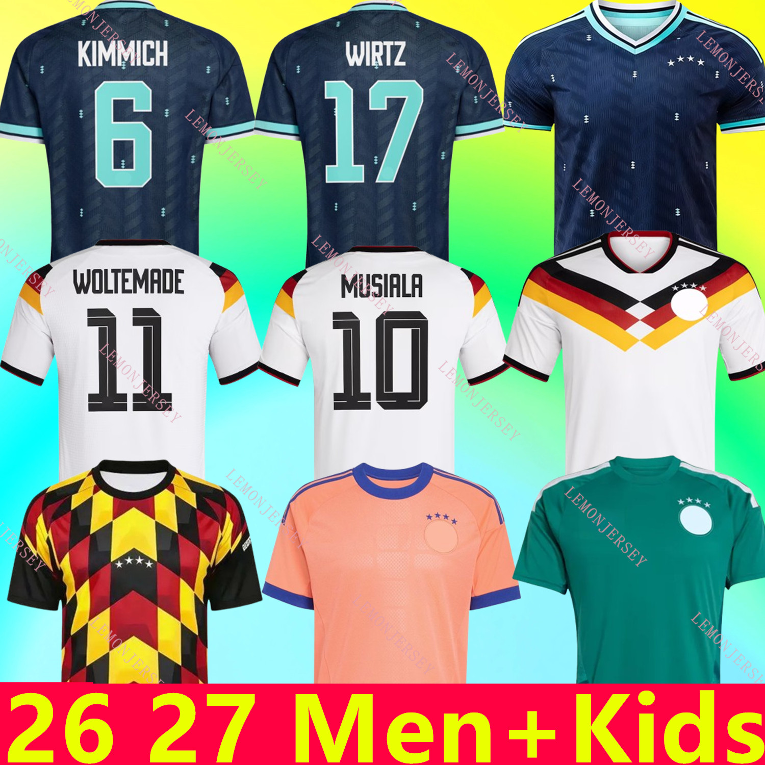 2026 World Cup Jersey Germany MULLER 2026 2027 Soccer Jerseys WIRTZ MUSIALA Deutschland Home Away HAVERTZ SANE Football Shirts RUDIGER WOLTEMADE NEUER Kids Men Kits