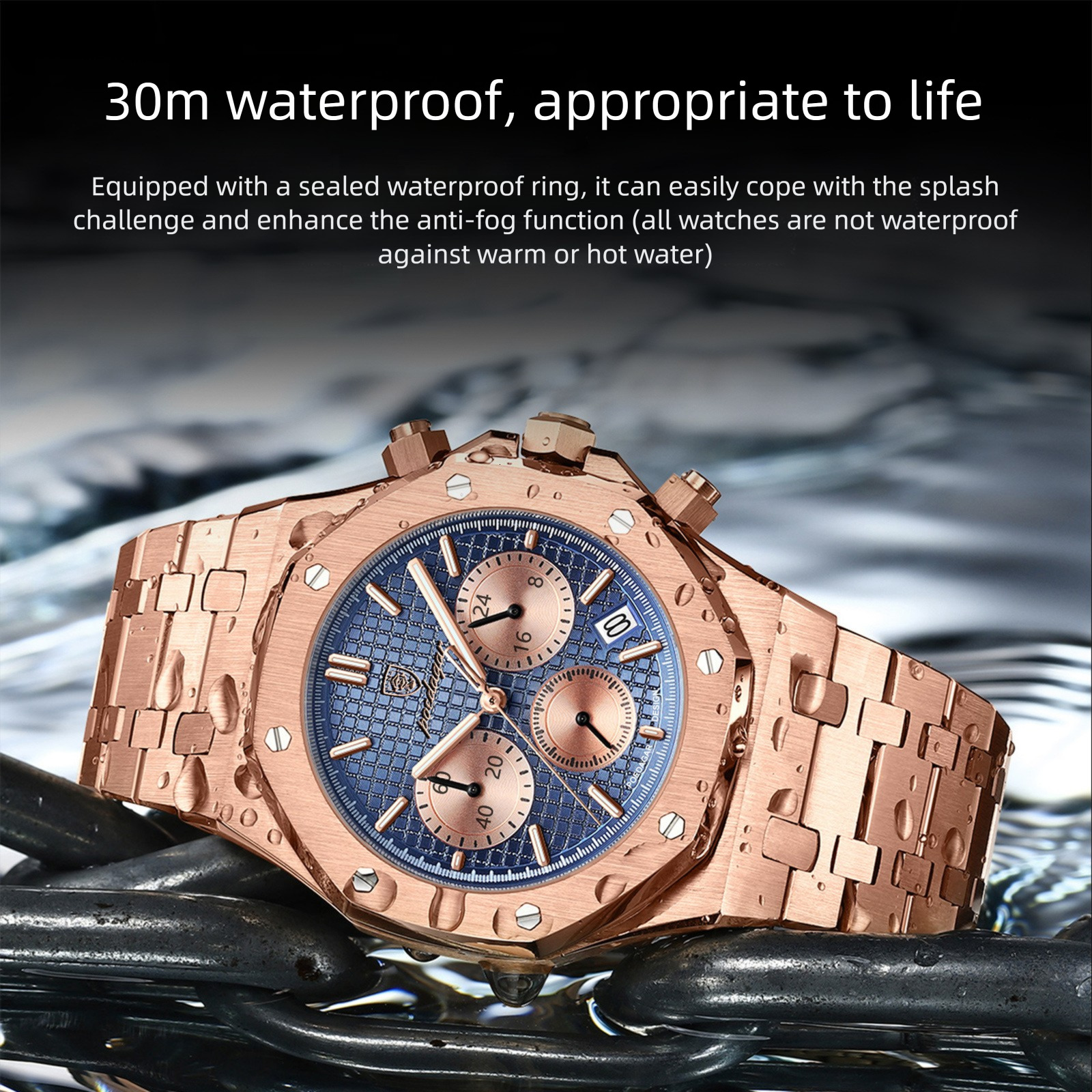 Swiss Brand's New Multi-functional Quartz Men's Watch - Stylish Design Designer Watch Triple-hand Watch Luxury Watch Formal Wear Companion