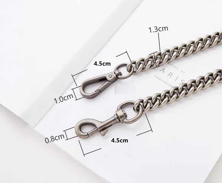13mm Women Bag Chain Strap DIY Bag Accessories Repairement Parts Bag Clasp Shoulder Bag Chain Buckle Old silver High Quality 260326
