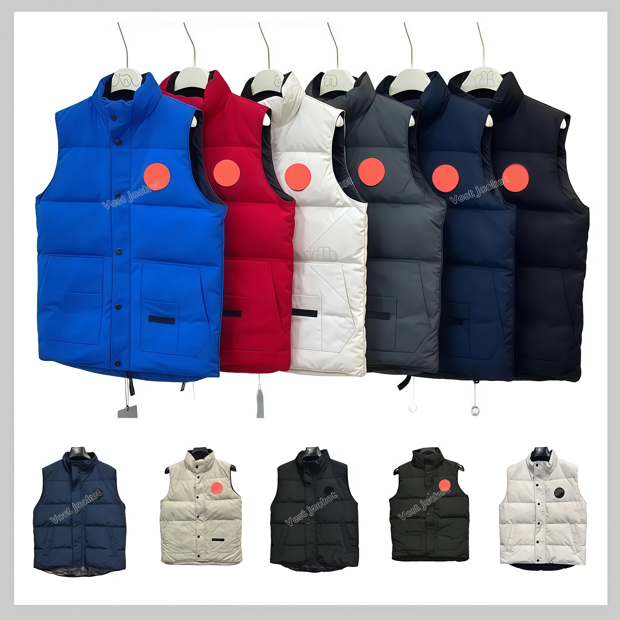 Mans Vests womens Jackets Desinger Gilet Puffer Jacket Femme Gilet Parka Zipper Button Letter Embroidery Outerwear Mens Coats Puffer vests vest tops winter US