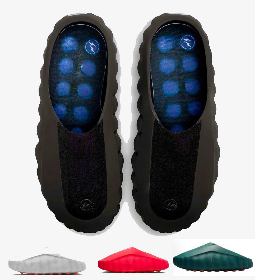 Designer Men Mind 001 Slides Fragment blue royal green Mind 002 Running Shoes Pre-match Slippers Bone Solar Red Black Chrome Light Smoke Grey Mind001 Mules US5-14