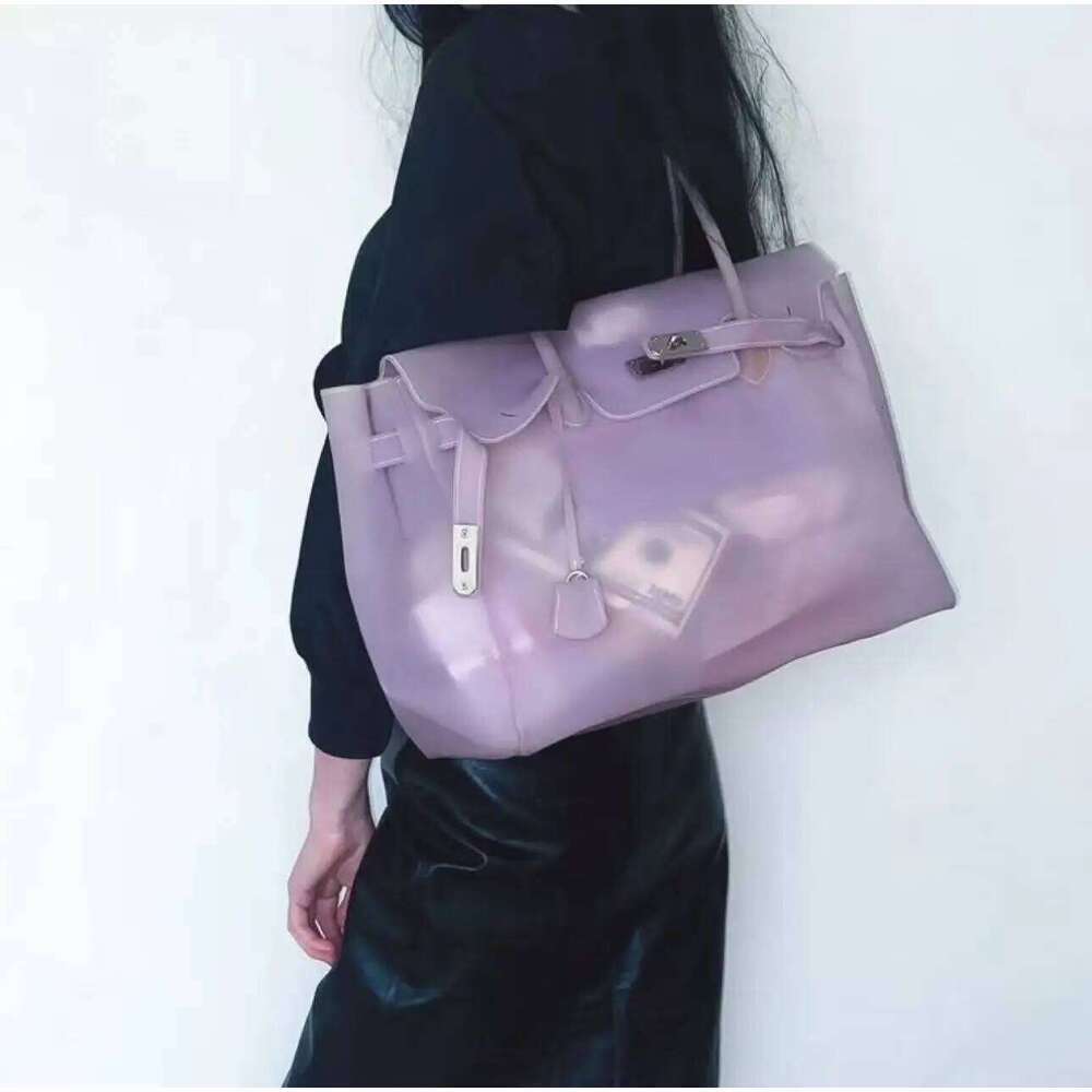 Kiikii Same Jelly 2026 Summer New Commuting Tote Fashion Transparent Large-Capacity Armpit Bag Female