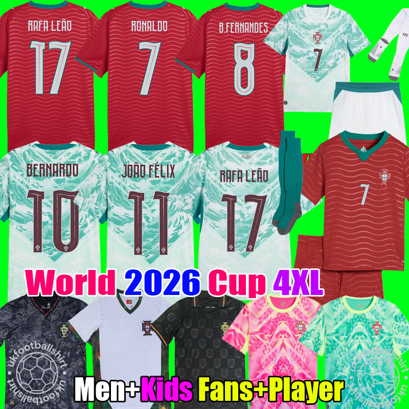 2026 PEPE LEAO Portuguesa Portugal soccer Jersey 2026 worldcup RONALDO Portugieser 26 27 Portuguese BERNARDO B.FERNANDES football shirt Men Kids kit camiseta