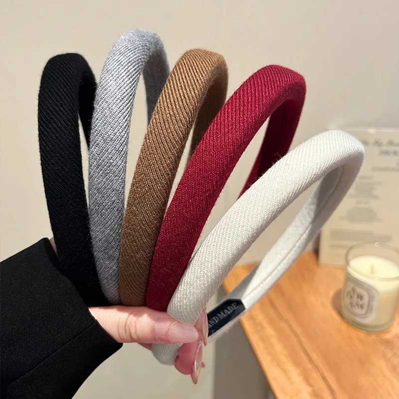 Korean Solid Simple Hairband For Women Girls Sweet Hair Ornament Headband Elegant Hair Hoop Hair Band Fashion Hair Accessories D260326