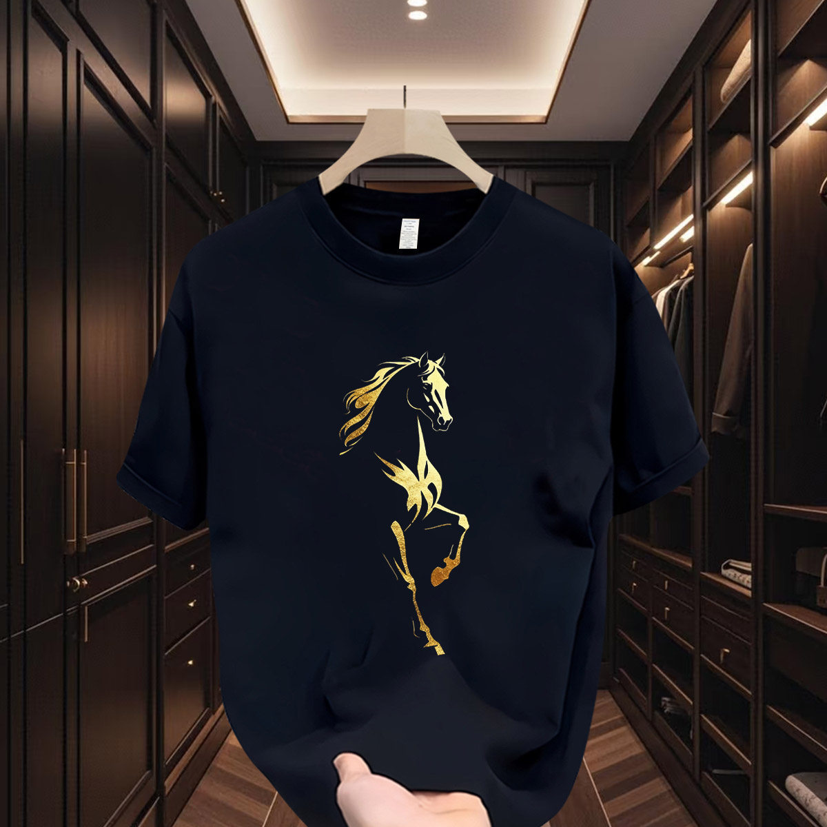 2026 Summer New Arrivals Men's Heavyweight Cotton T-Shirts | Versatile Casual Trendy Oversized Crew Neck INS Tops