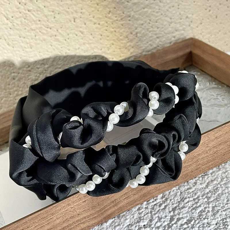 New Braided Cross Tie Hair Hoop Ins Hair Clip Simple Girl Wide Edge Headband D260326