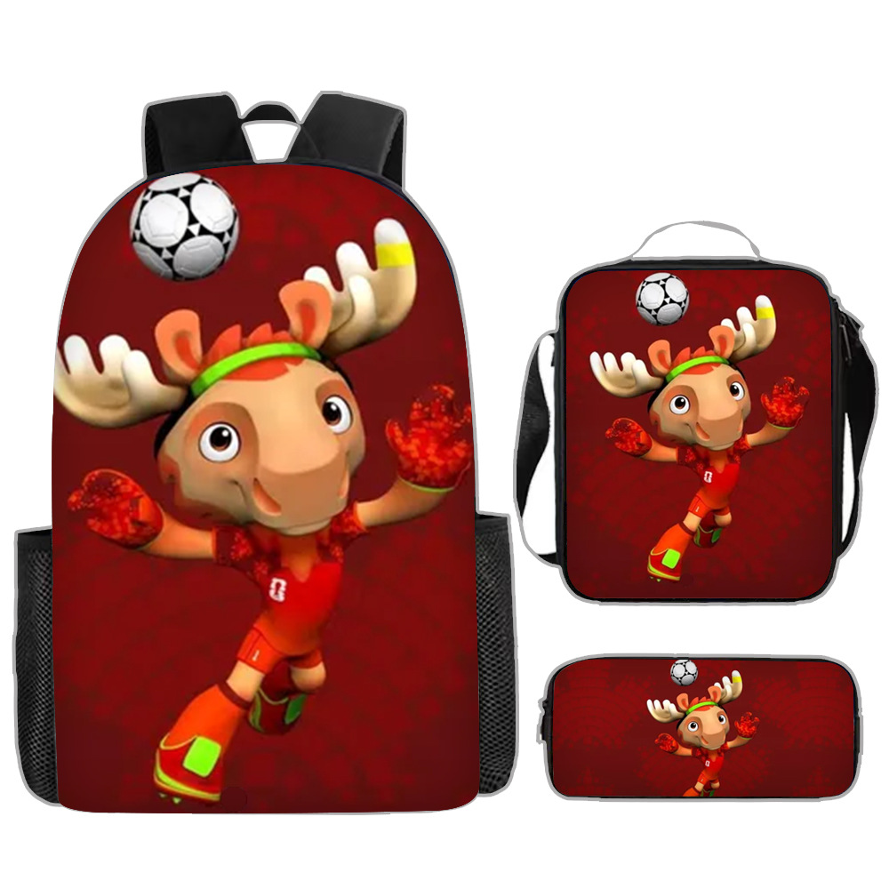 2026 World Cup new mascot cartoon backpack fashionable pencil case casual trend backpack for students