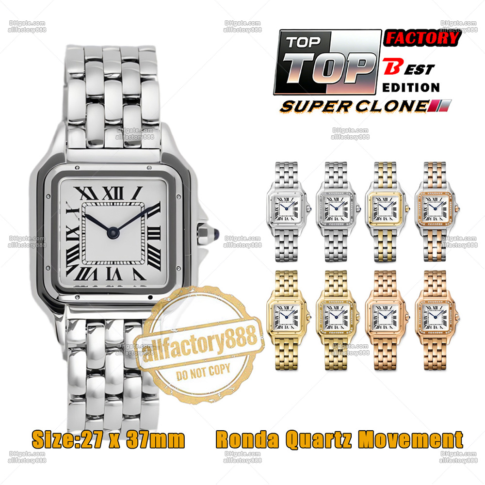 TOP Factory Mens Watch Designer Watches Women Secrete Ladies 22mm 27mm SS 8848 AF Best Edition White Dial on SS Bracelet Ronda Quartz