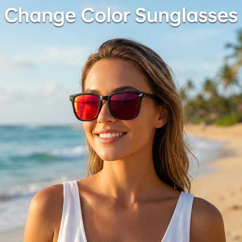Blue Light Blocking Glasses Men Women 2026 Luxury Brand Read Sleep Red Lens Computer Gaming Eyeglasses Change Color Sunglasses D260326