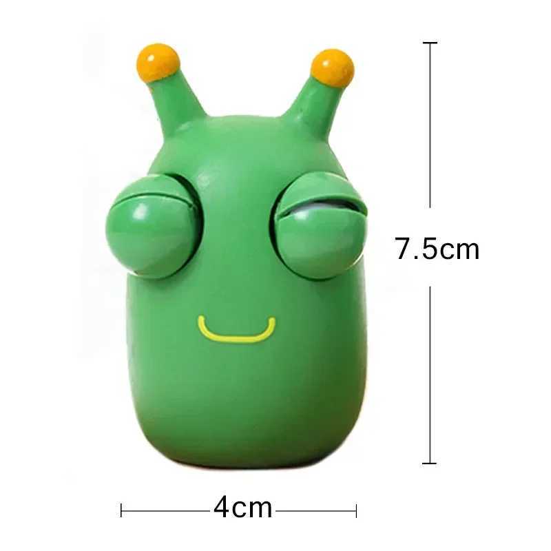2Pcs Funny Eye Burst Squeezing Toy Green Eyes Caterpillar Pinch Toy Adult Children Fidget Toy Creative Stress Relief Toy H260326