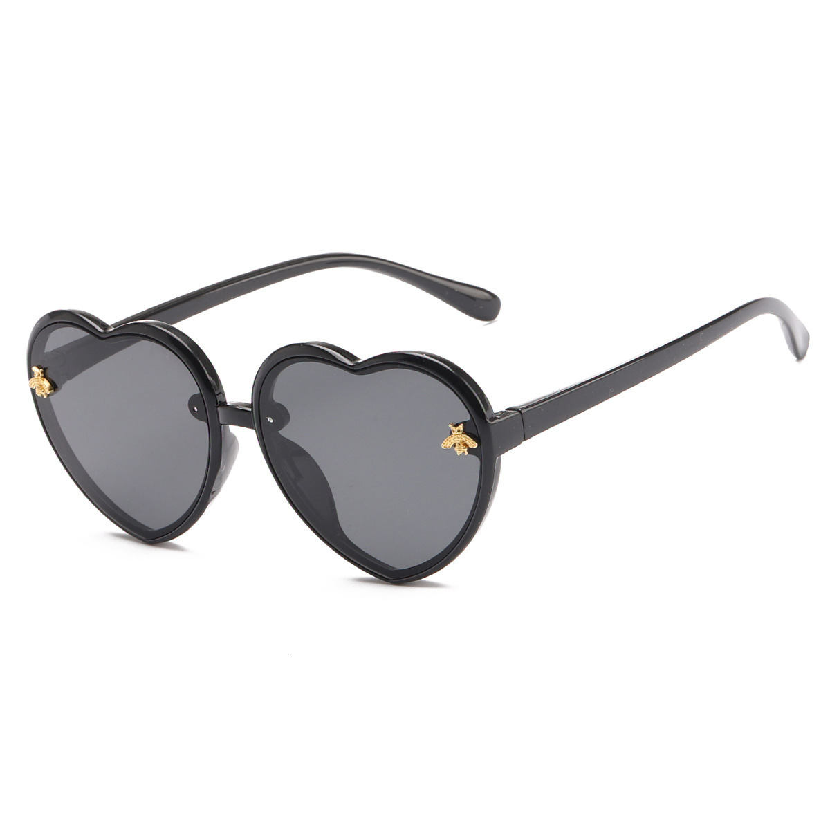 Luxury Brand Designer Sunglasses Rayon New Korean Retro Heart Frame Little Bee Personalized Children's Sunglasses Fashion Children's Sunglas