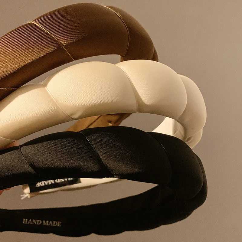 Autumn Maillard Brown Cloud Headband Womens High Skull Top All-Match Face Wash Mask Hairpin Hair Hoop Hair AccessoriesHeaddress D260326