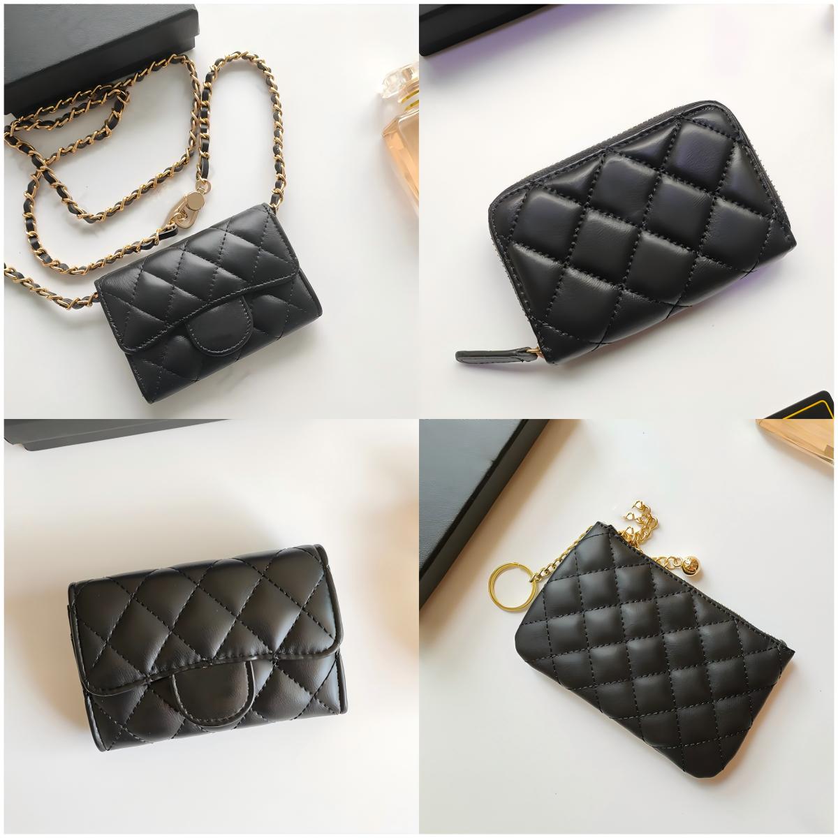 Women wallet designer card holder mens Wallet cardholder men mini purses Wallet lady purse mini handbag mini bag mini leather wallet shoulder bag wholesale with box