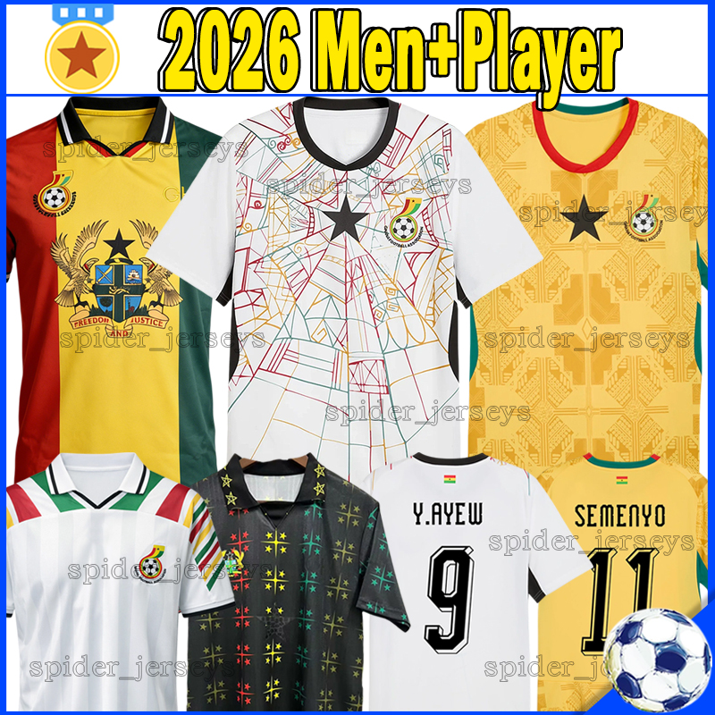 26 27 Ghana national football team Soccer Jerseys 2026 Player Version Y.AYEW PARTEY NUAMAH WILLIAMS SEMENYO KUDUS OWUSU SULEMANA Football Shirts Player Men Uniforms