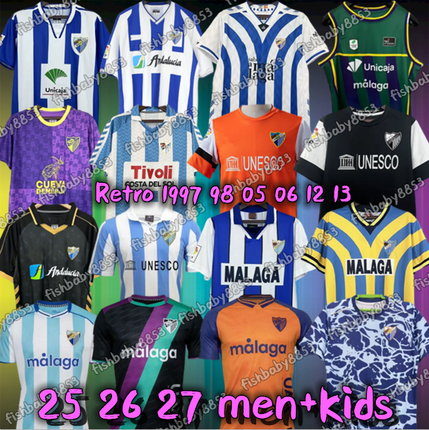 New 2025 2026 MALAGA CF CAMISETA men soccer jerseys 120 ANIVERSARIO remake 25 26 Football Shirt Mens kids kit BUSTINZA M. JUANDE ALEX Concept 1997 98 05 06 12 13 Retro