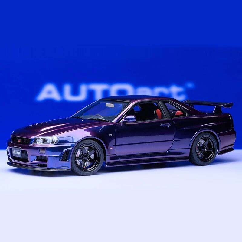 AUTOart 1:18 for Nissan R34 NISMO GT-R Z-TUNE Car static display birthday gift Sports car model 26W0326