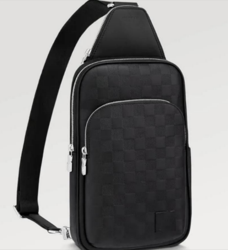 Avenue Sling Bag Mens 10A High quality Designer Genuine Leather Shoulder Bags Mans Designers Cross Body Purse Wallet Hobos Handbag Belt Bag Bumbag Waist bag 46344