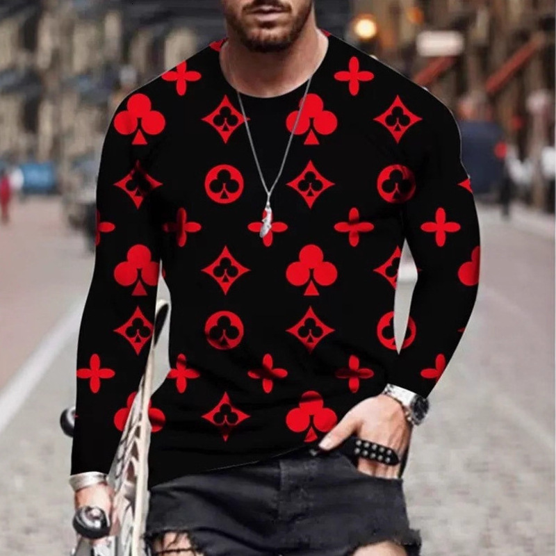 Men's Hoodies Sweatshirts Designer Clothes Spring New Casual Long Sleeve Round Neck Printed Fashion Pullover T-Shirt Men's Men's Clothi