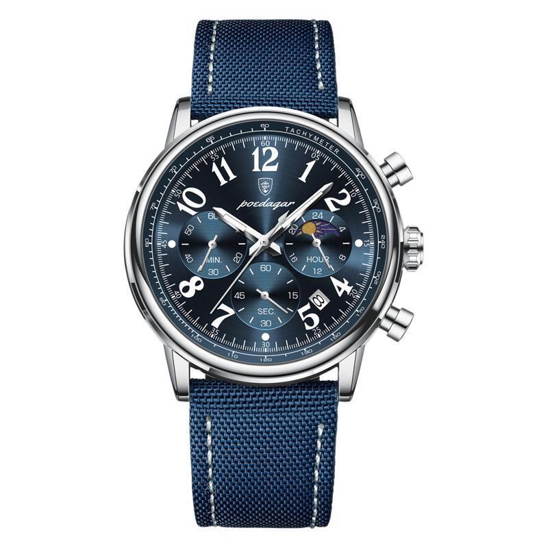 Swiss Brand Observation Chronograph Multi-function Luminous Quartz Men's Watch - Designer Watch - Business Watch - Luxury Fashion Watch