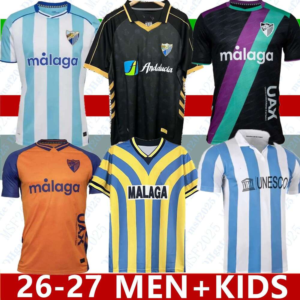 2025 2026 S-4XL CAMISETA MALAGA CF soccer jersey 120 ANIVERSARIO Kids 2526 Kit Home Football Shirts Men BUSTINZA M. JUANDE RAMON FEBAS ALEX GALLAR SOL MUNOZ 888