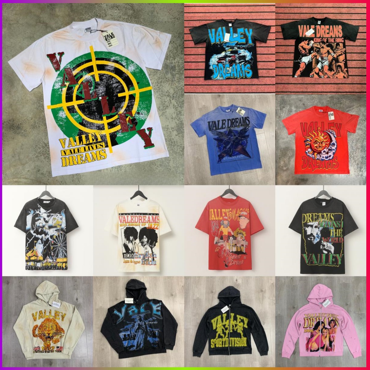 Valley T Shirt Summer Designer T Shirt For Men Women Vale Shirts Hip Hop Round Neck Short Sleeved Fashion Streetwear Graphic Tee Valley Dream Party Tops Clothes