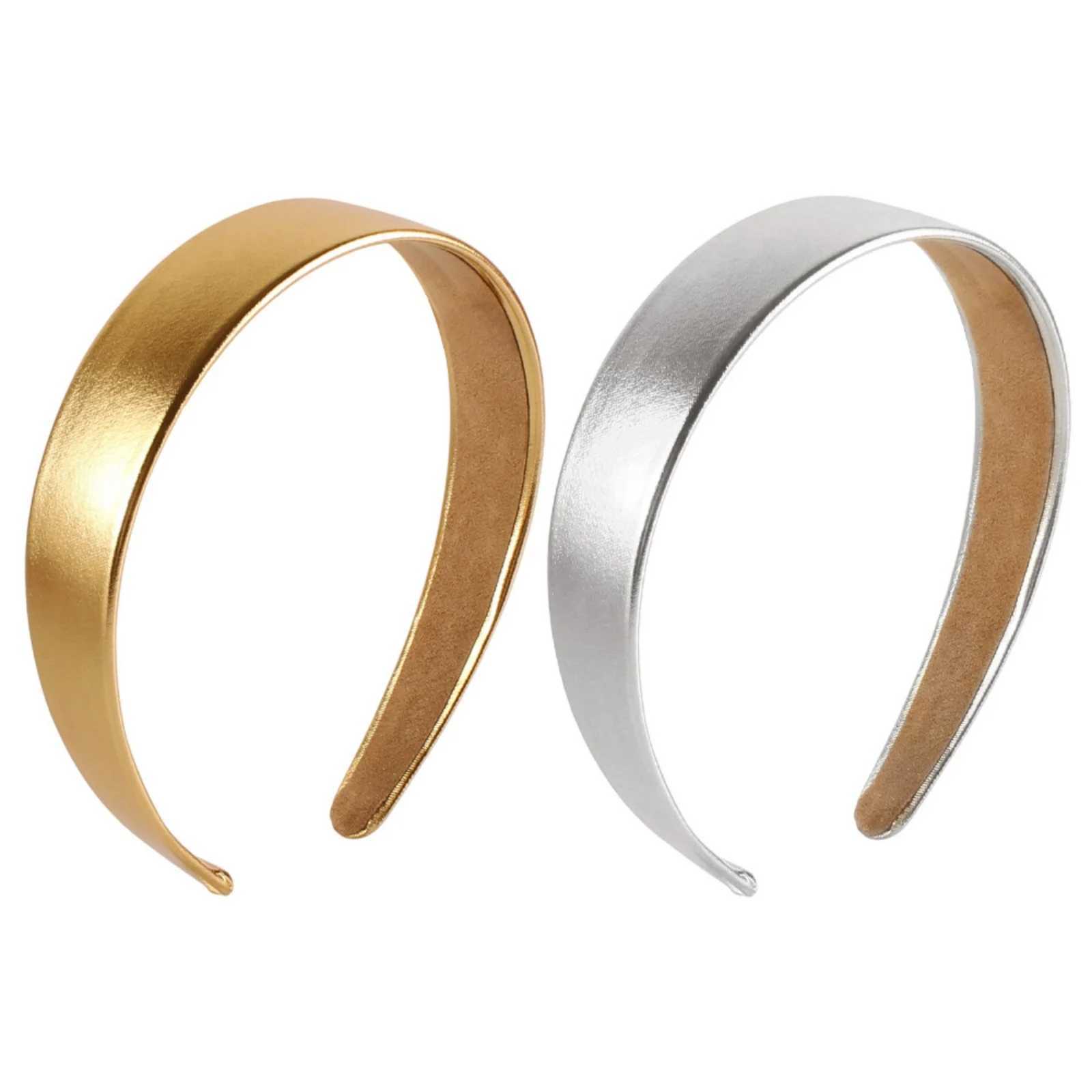 1PC Metallic Headbands Set Gold and Silver Hair Accessories Stylish and Simple Head Hoops Ideal for Daily and Party Looks D260326