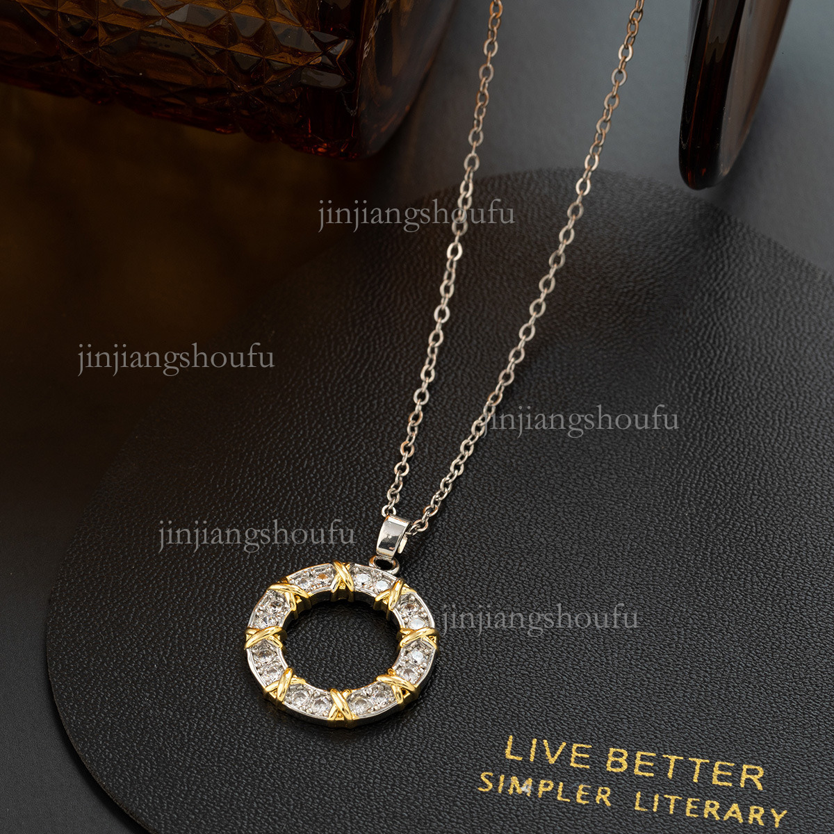 Designer Jewelry Set Luxury Brand Women's Personalized Buckle Haoshi Necklace Bracelet Ring Earring Set Lucky Goddess Trendy Clothing Accessories