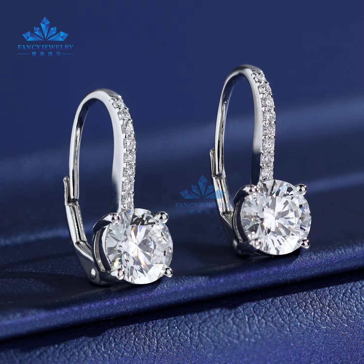 Luxury 14K Gold Iced Out Lab Grown Diamond Ear Stud Earrings IGI Certified Fine Jewelry for Men and Women