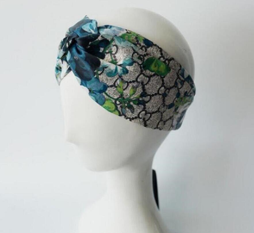 Designer 100% Silk Cross HeadbandsGG Hot Women Girl Elastic Letter Brown Satin Hair bands Retro Turban Headwraps Gifts headbands