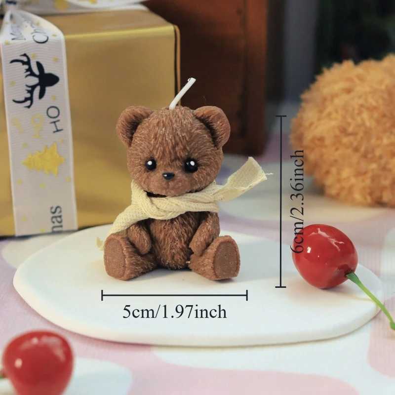 1/2pcs Scented Candle Simulation Teddy Bear Shape Fragrance Cute Souvenir Gift Atmosphere Creative Handmade High-end Bear Candle H260326