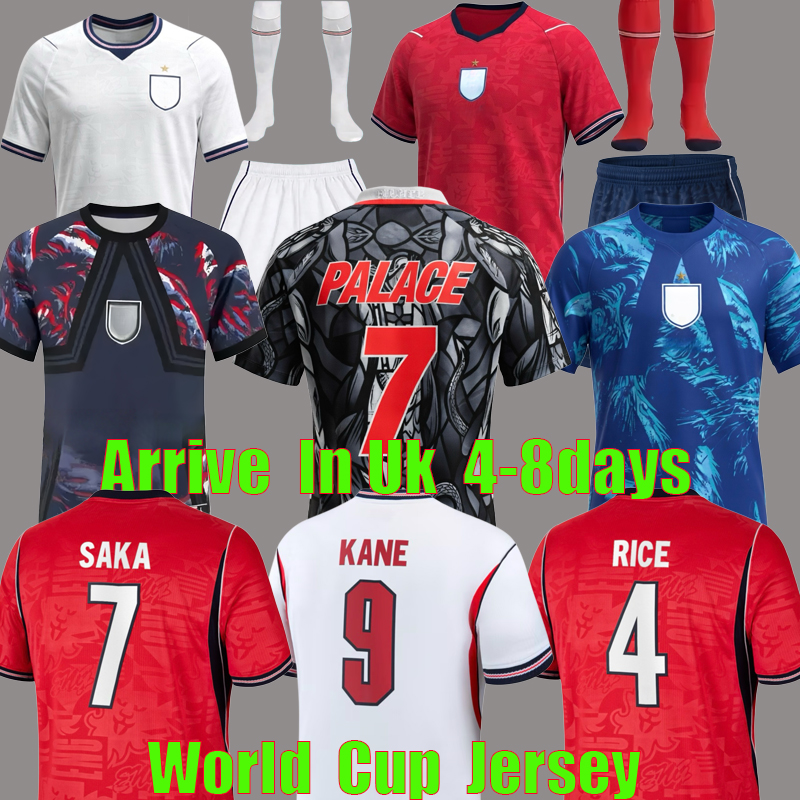 Fans player version 2026 ENGLAND World Cup 26 27 Kit BELLINGHAM KANE Soccer Jerseys top SAKA PALMER Football Shirts FODEN Men kids set uniform S-4XL Palace x England kit