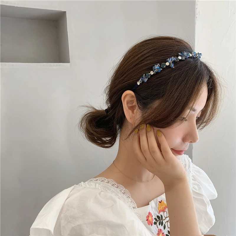 1 Pcs Womens Hairbands Korean Crystal Rhinestones Elegant Gentle Hair Hoops Sweet Versatile Fashion Hair Accessories For Girl D260326