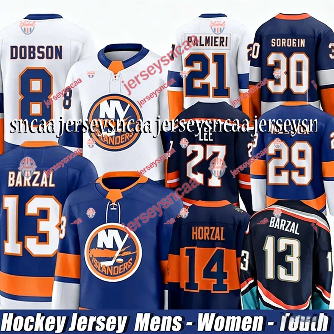 Kyle Palmieri New yorkcity Hockey Jersey Matthew Schaefer Jonathan Drouin Bo Horvat Maxim Shabanov Emil Heineman Simon Holmstrom Mathew Barzal Tony DeAngelo