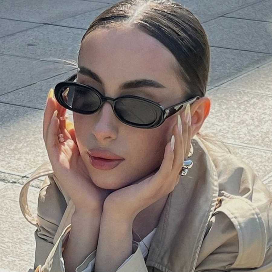 New Fashion Women Sunglasses Elliptical Small Frame Man Retro Personalized Sun Glasses Trend Outdoor Anti Uv Eyeglasses Uv400 D260326