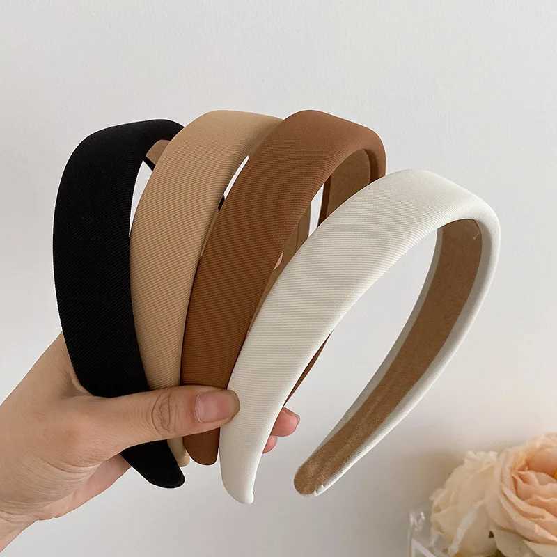 Elegant Hair Pressing Wash Hair Binding Band for Women New Summer Design Wide-rimmed Black Hair Clip Headband Headpiece D260326