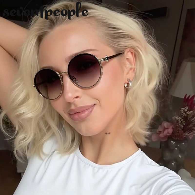 Oversized Round Sunglasses Women 2026 Luxury Brand Classic Punk Driving Sun Glasses For Ladies Vintage Metal Frame Shades UV400 D260326