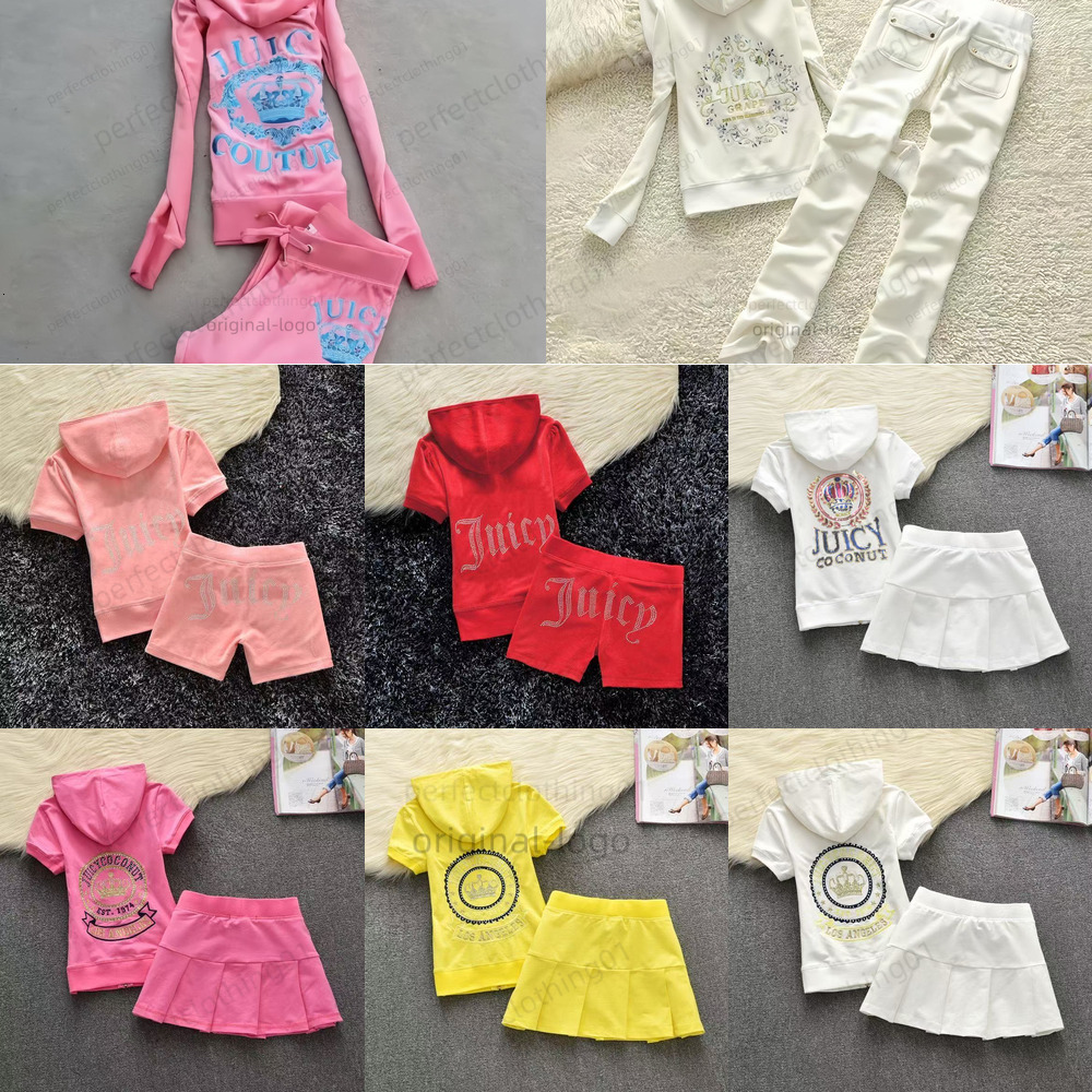 Designer Juicy Tracksuit New Model 2026 Velour Spring And Autumn Juicy Sportswear Two Piece Fashion Suit Women Juicy Couturelys Designer Tracksuit
