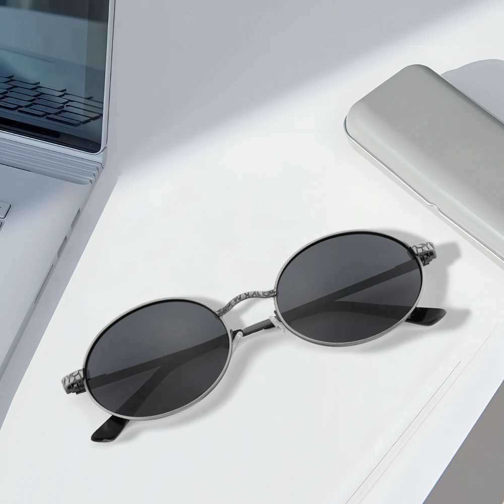 Retro Small Oval Fashion Glasses Women Polarized Sunglasses UV400 Shades Round Sun Glasses Womens Eyewear Punk Men Sunglasses D260326