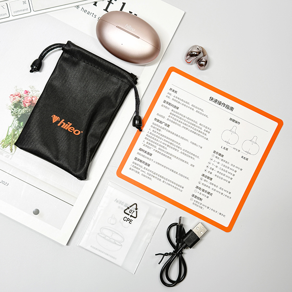 Open Ear Clip Wireless Bluetooth Earphones, Sport Ear Hook Headset, ENC HD Clear Call, Multi-Point Connection, 8 Hours Single Playtime Driving Running