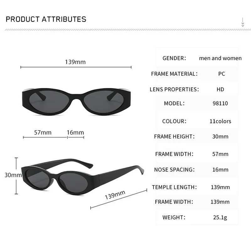 Small Frame Cat Eye Sunglasses Women Men Fashion Sexy Brand Sun Glasses Revelry Party Shades Lady Man UV400 Protective Glasses D260326
