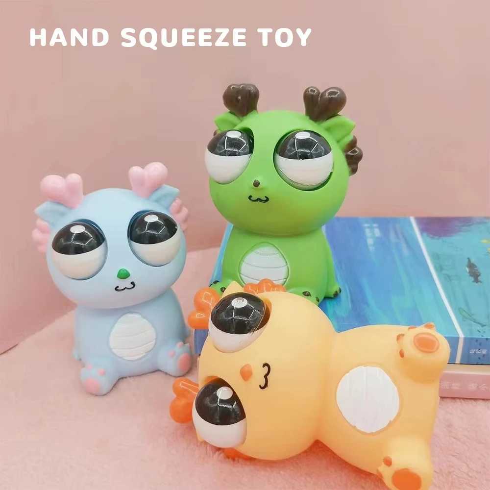 Creative Explosive Eye Dragon Dinosaur Decompression Toy Squeezing Joy Squeezing Staring Eye Funny Release H260326