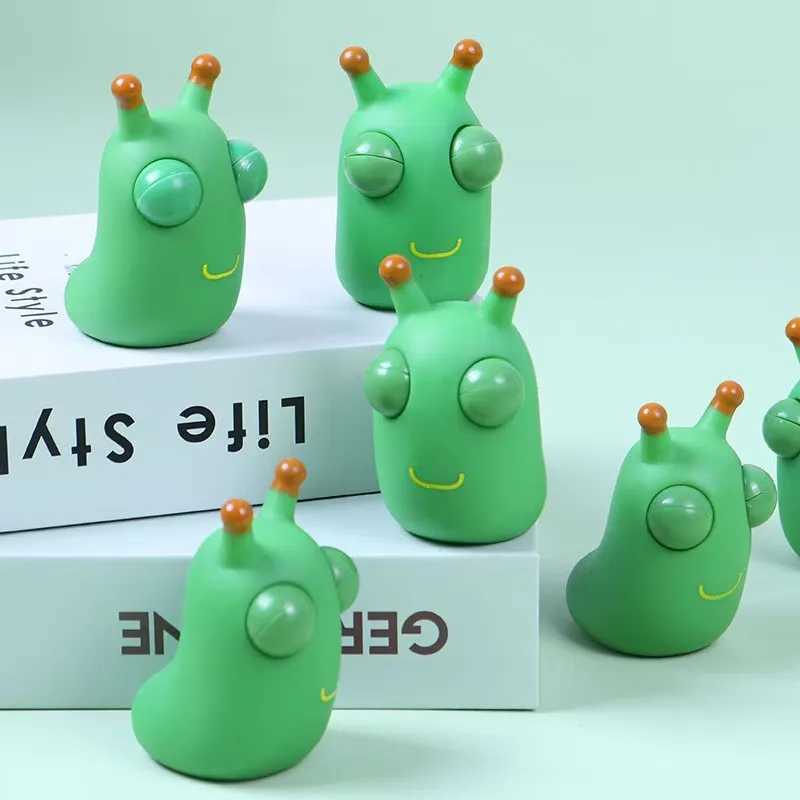 Children Adult Pressure Squeeze Eyes Dragon Green Insect Pet Pink Pig Pinch Exhaust To Relieve Emotional Toys H260326