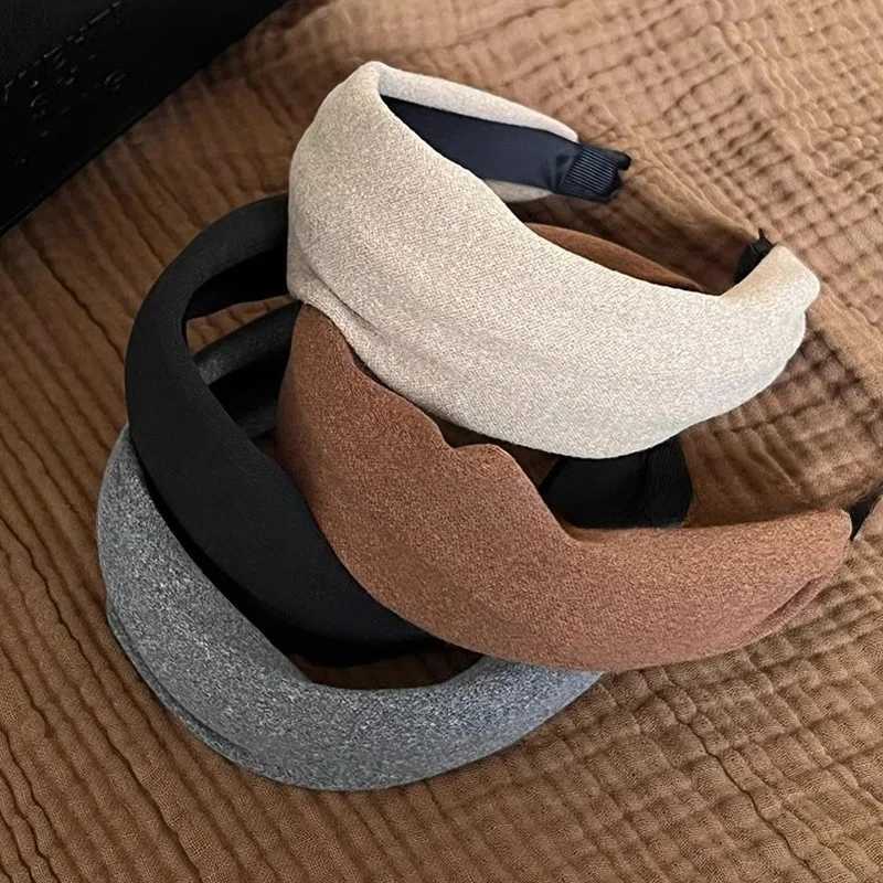 Vintage Solid Soft Cotton Hairband For Women Girls Sweet Hair Ornament Hoop Fashion Hair Accessories D260326