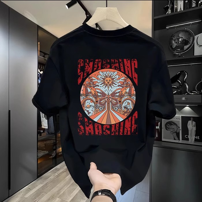 2026 Summer New Arrivals Men's Premium Heavyweight Cotton T-Shirts | Niche Graphic Design Streetwear Tops