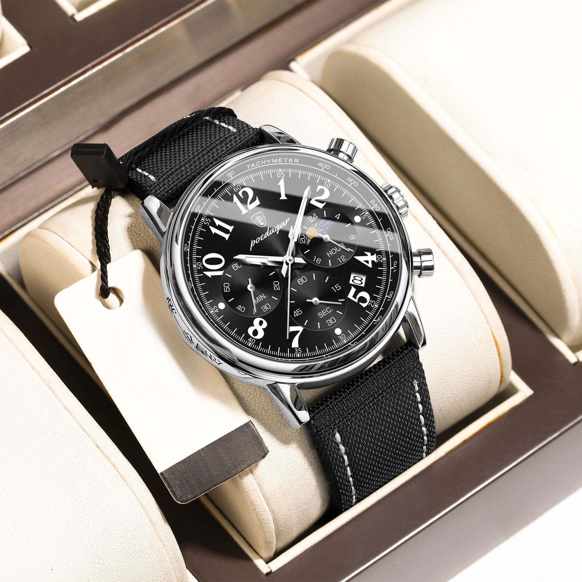Swiss Brand Observation Chronograph Multi-function Luminous Quartz Men's Watch - Designer Watch - Business Watch - Luxury Fashion Watch