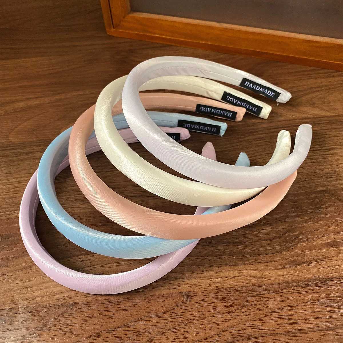 Macaron Color Sponge Headband for Women Narrow Edge Face Wash Hair Band Fashion Girl Simple Hair Hoop D260326