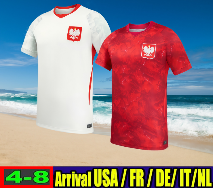 2026 World Cup Poland New Men Home Away Polska National Team LEWANDOWSKI Soccer Jerseys BEDNAREK CASH ZIELINSKI SZYMANSKI KIWIOR Polish kids kits Football Shirt