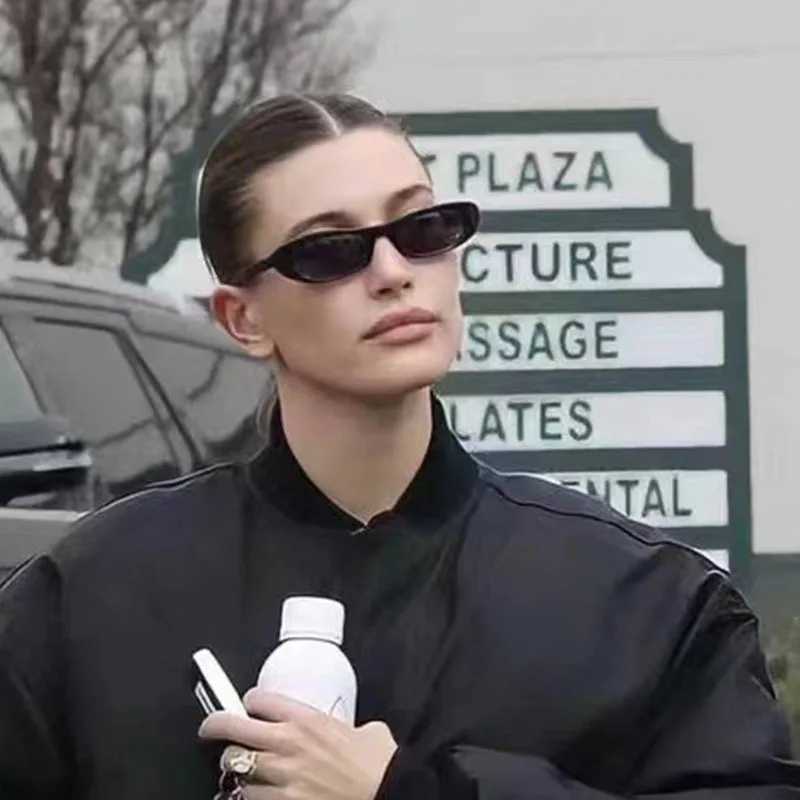 Hiking 2pcs Fashion Cat Eye Anti Light Glasses Women Luxury Brand Narrow Frame Rectangle Shades Small Eyewear Unisex UV400 D260326