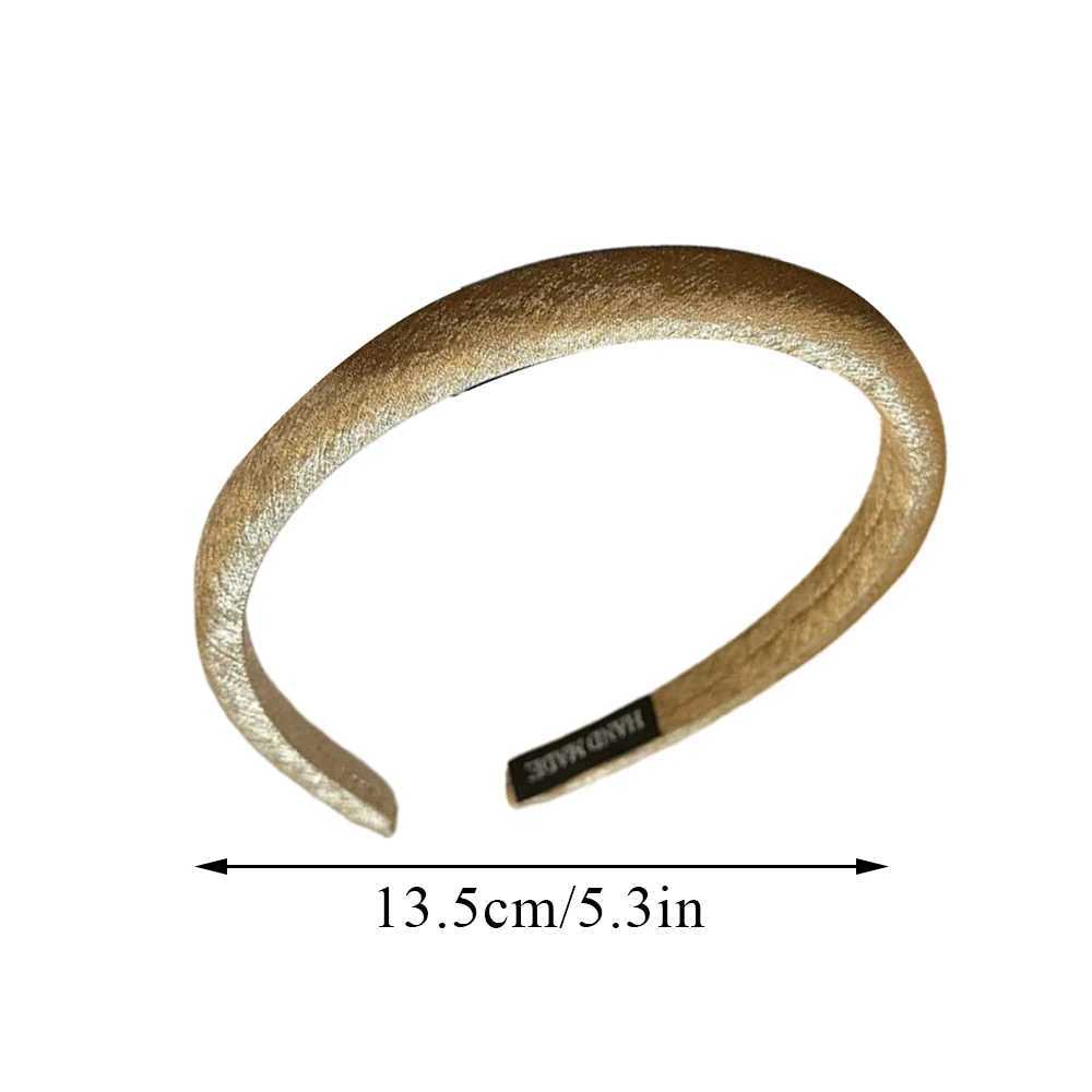 Fashion Korean Shiny Glossy Headbands For women satin silk Thin Sponge Hairband Bezel Girls Hair Accessories Simple Headwear D260326